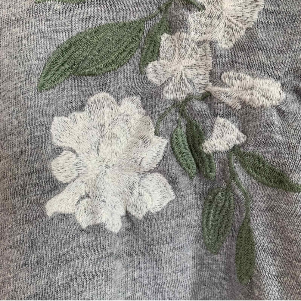 LOFT Floral Embroidered Puff Sleeve Top - Picture 3 of 6